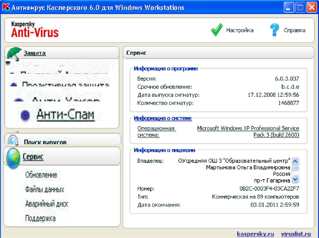 Возможности программы Антивирус Касперского