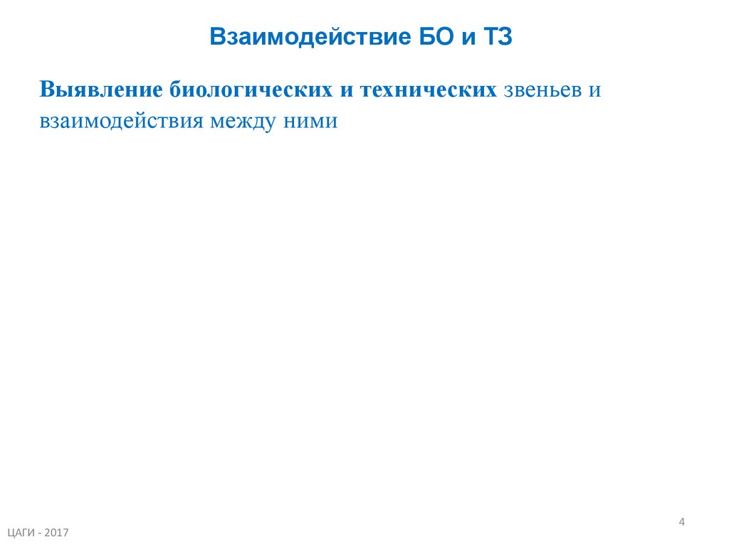 Взаимодействие БО и ТЗ
