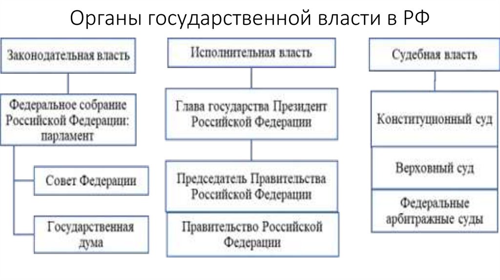 Органы государственной власти в РФ