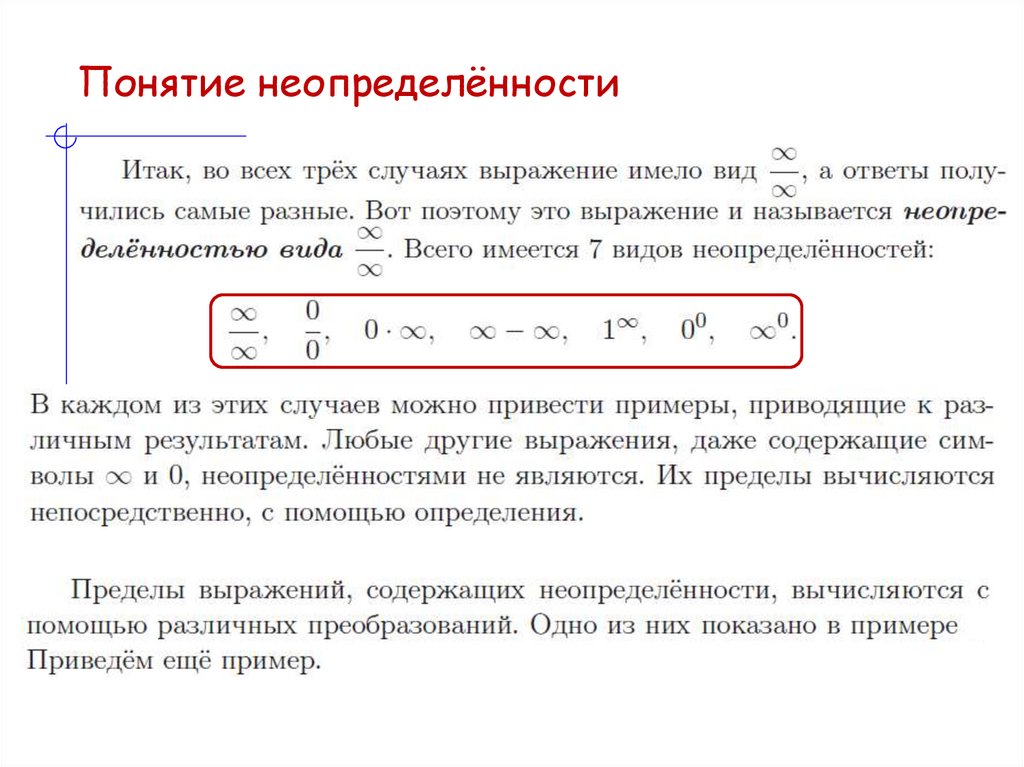 Понятие неопределённости