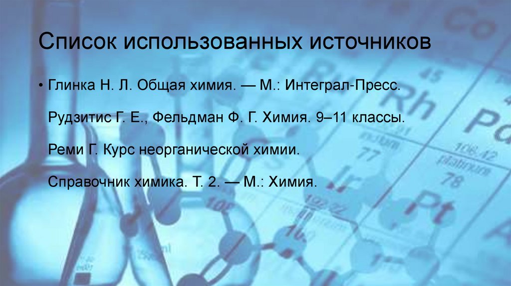 Список использованных источников