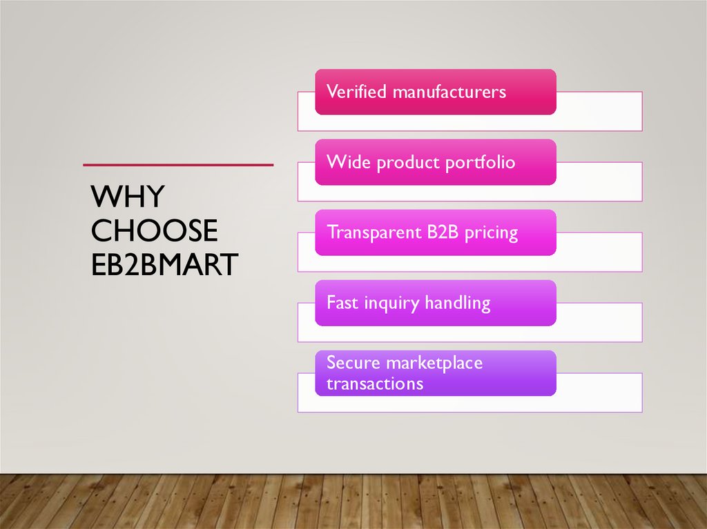 Why Choose eB2BMart