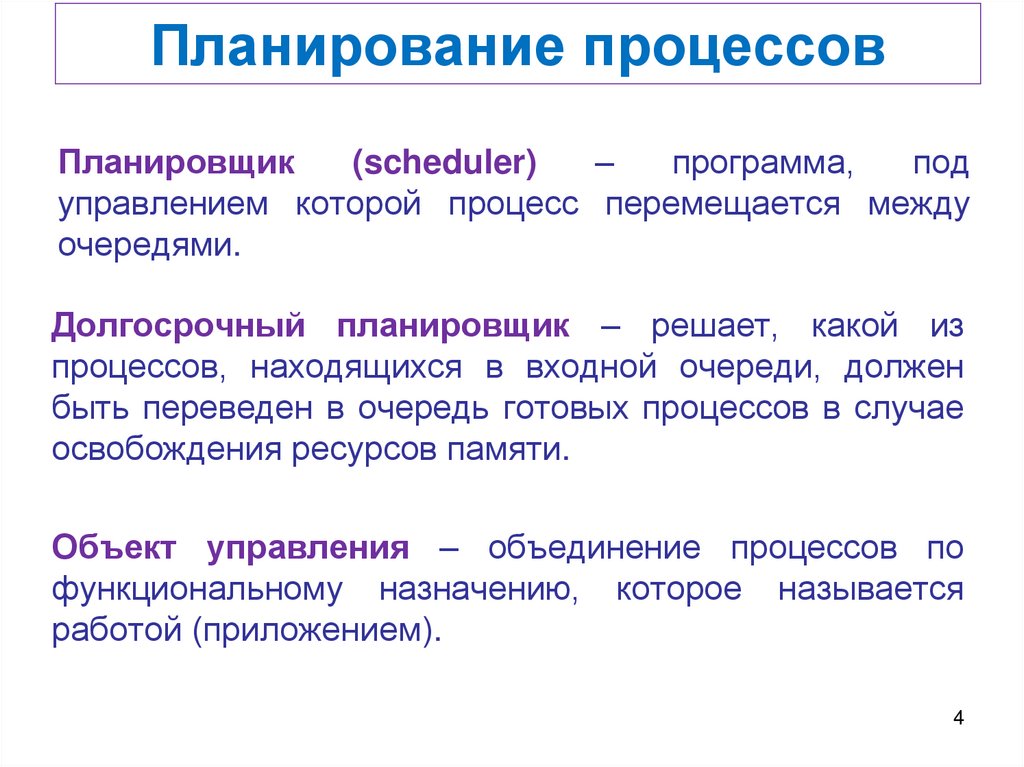 Планирование процессов