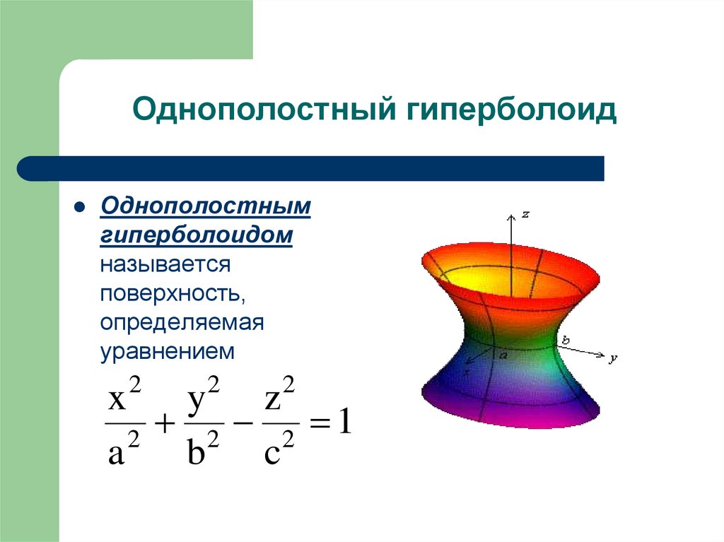 Однополостный гиперболоид