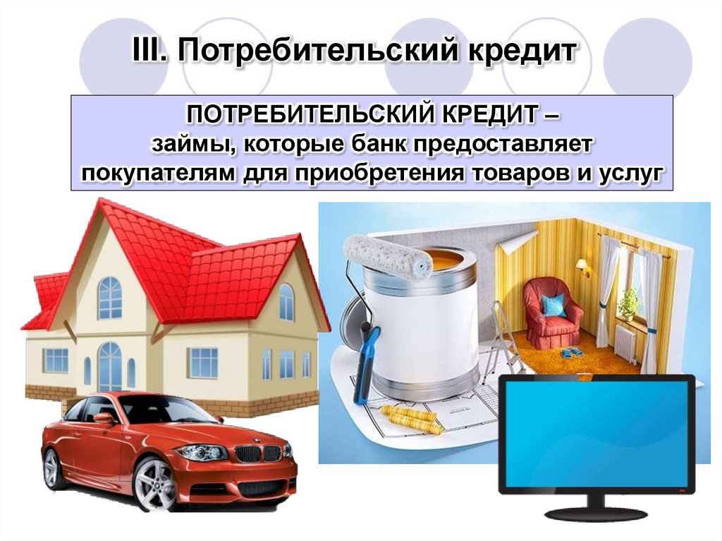 III. Потребительский кредит