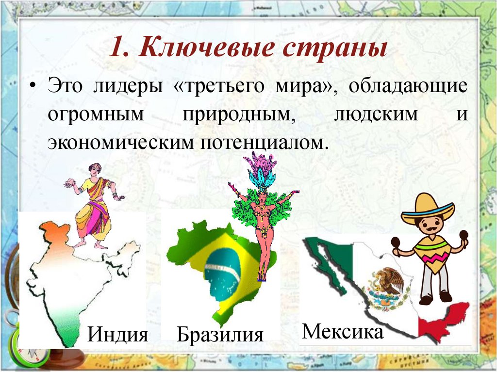 1. Ключевые страны