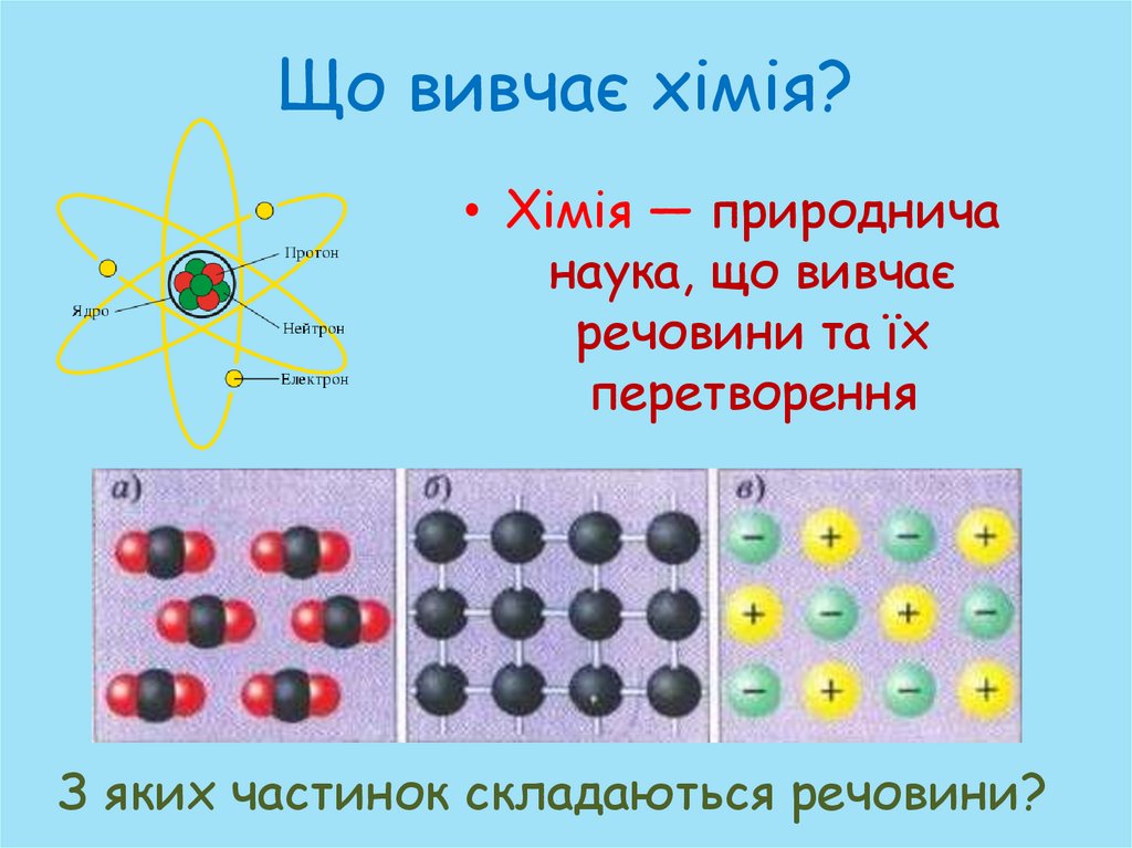 Що вивчає хімія?