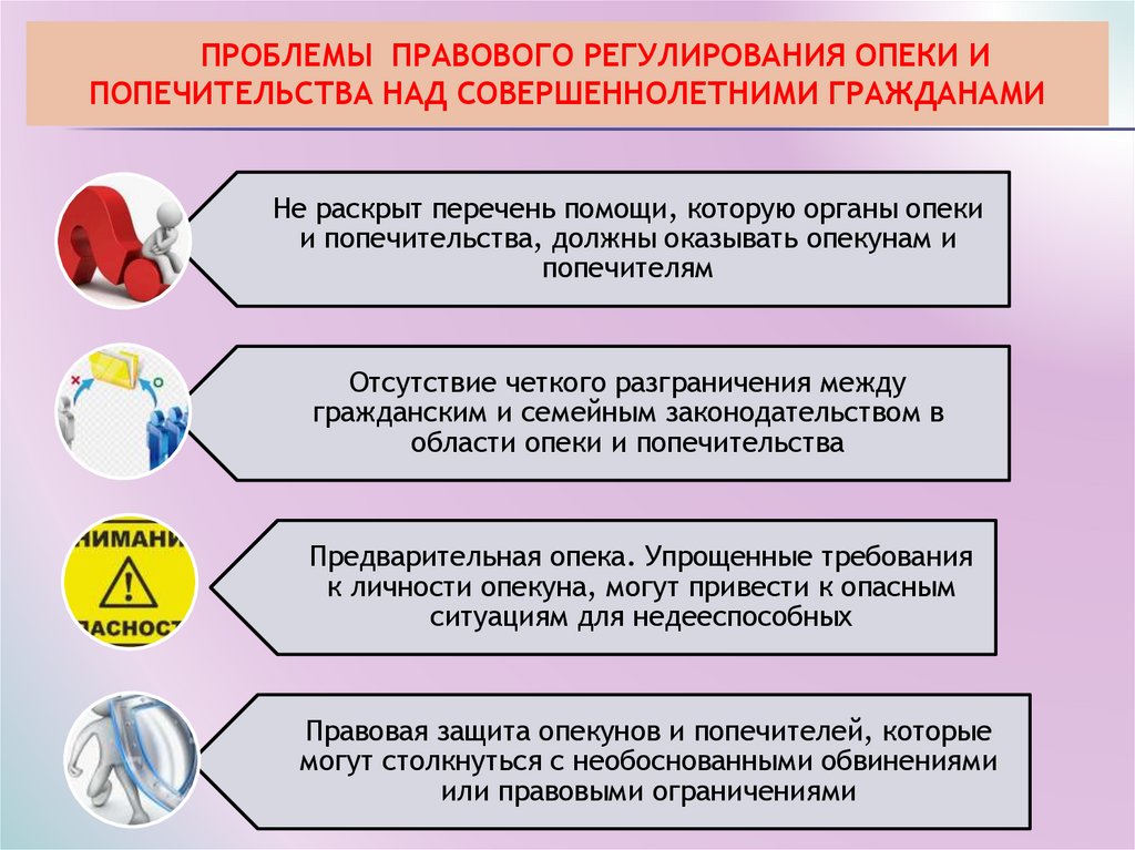Проблемы правового регулирования опеки и попечительства над совершеннолетними гражданами