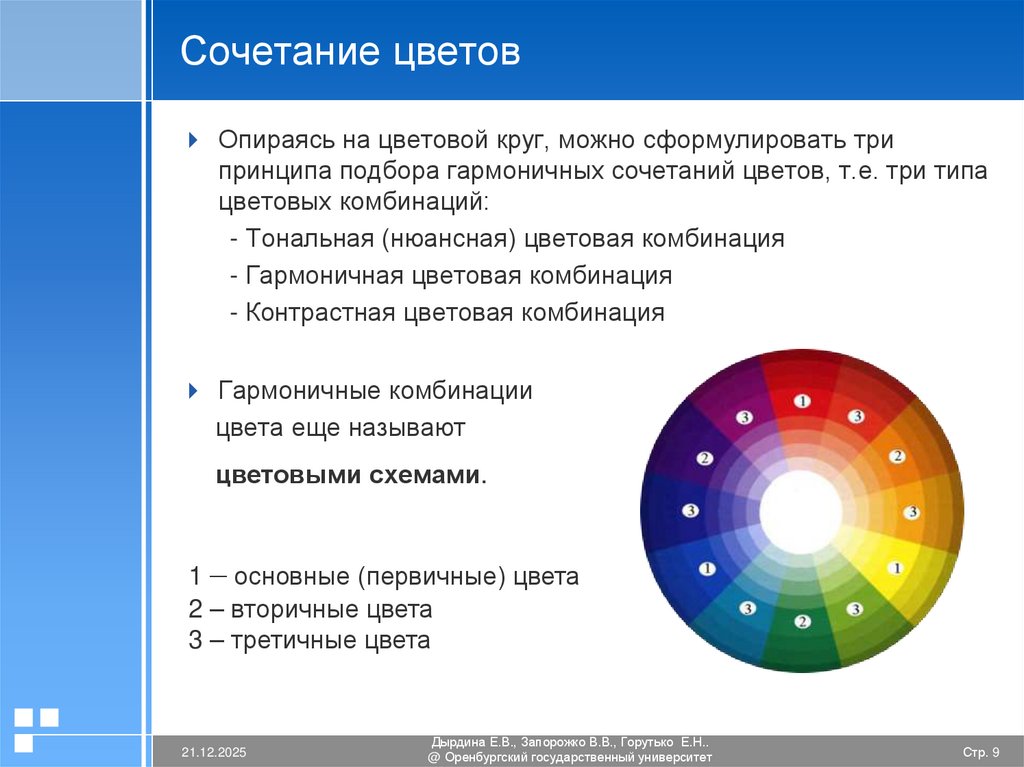Сочетание цветов