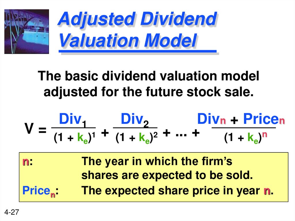 Adjusted Dividend Valuation Model