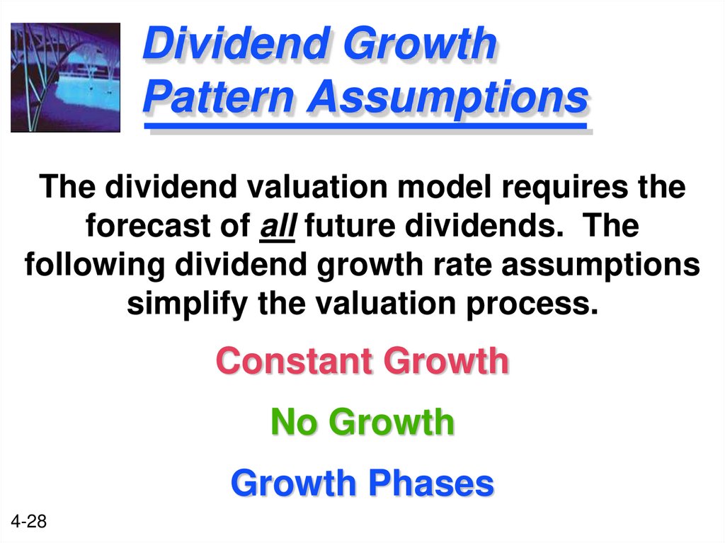 Dividend Growth Pattern Assumptions