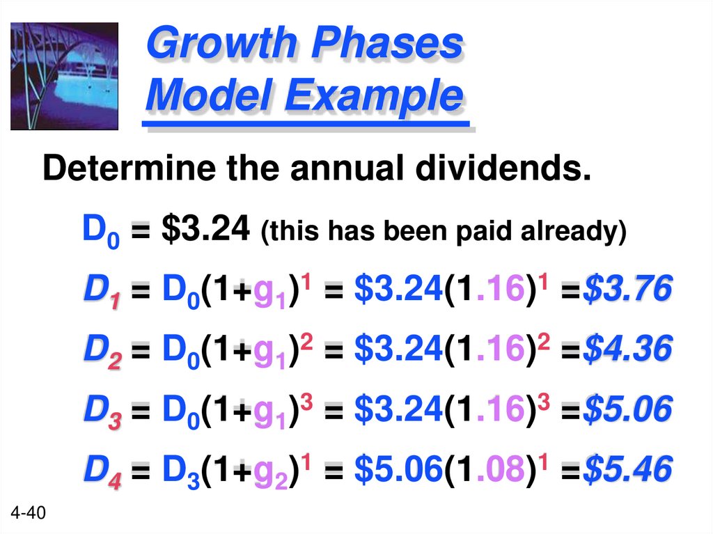 Growth Phases Model Example