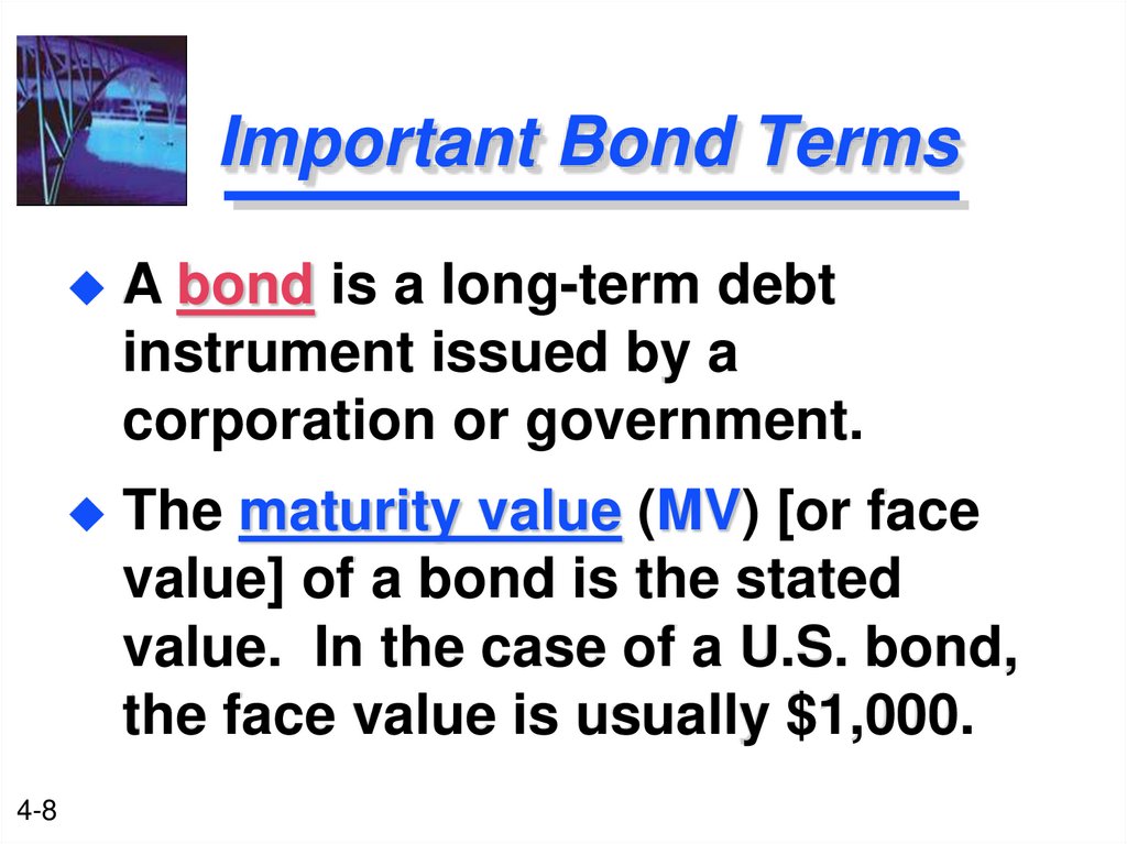 Important Bond Terms