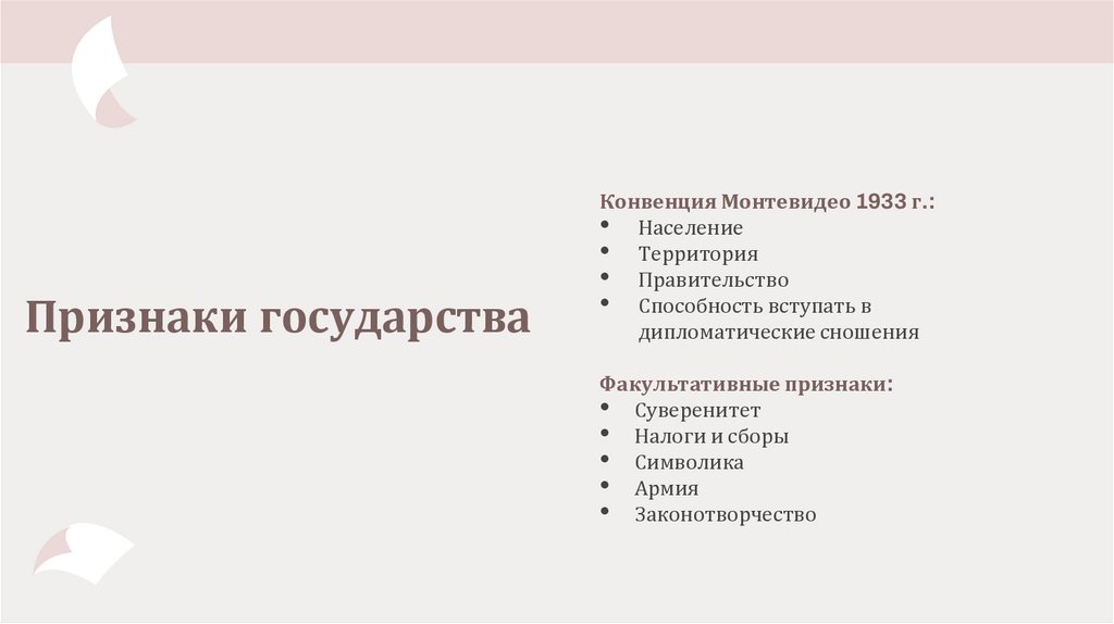 Признаки государства