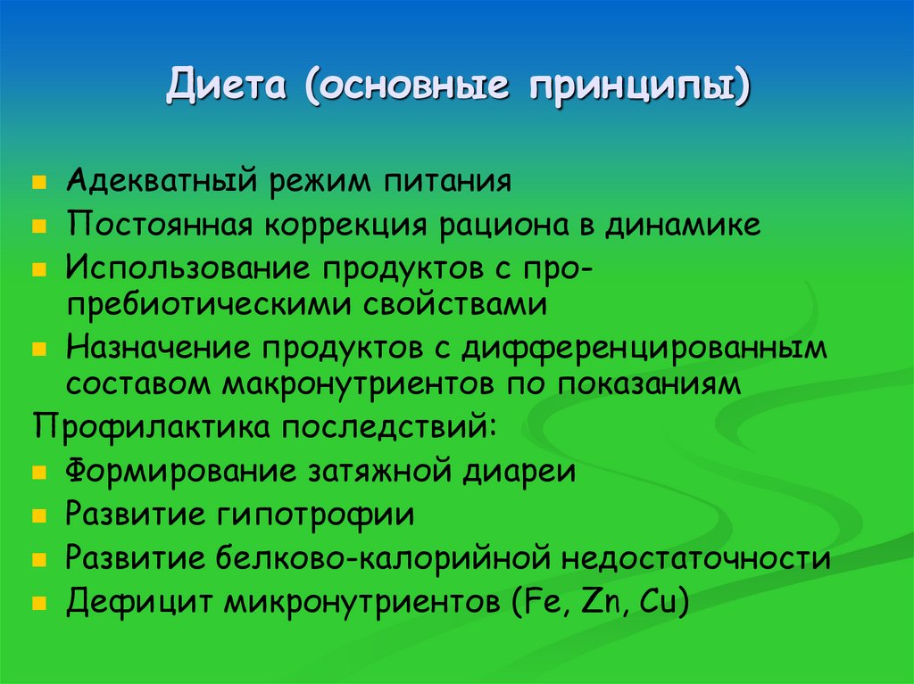 Диета (основные принципы)