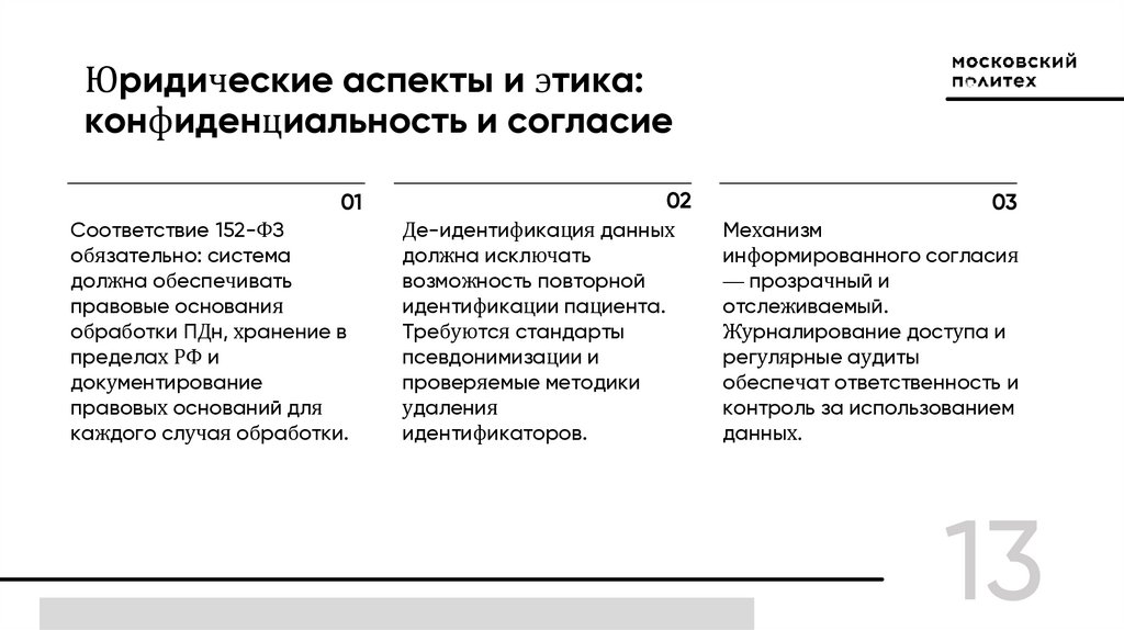 Юридические аспекты и этика: конфиденциальность и согласие