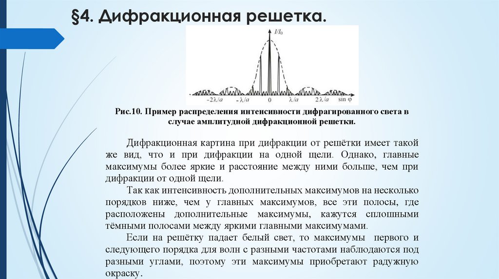 §4. Дифракционная решетка.