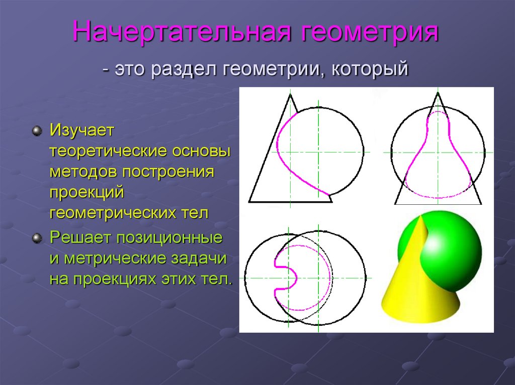 Начертательная геометрия - это раздел геометрии, который