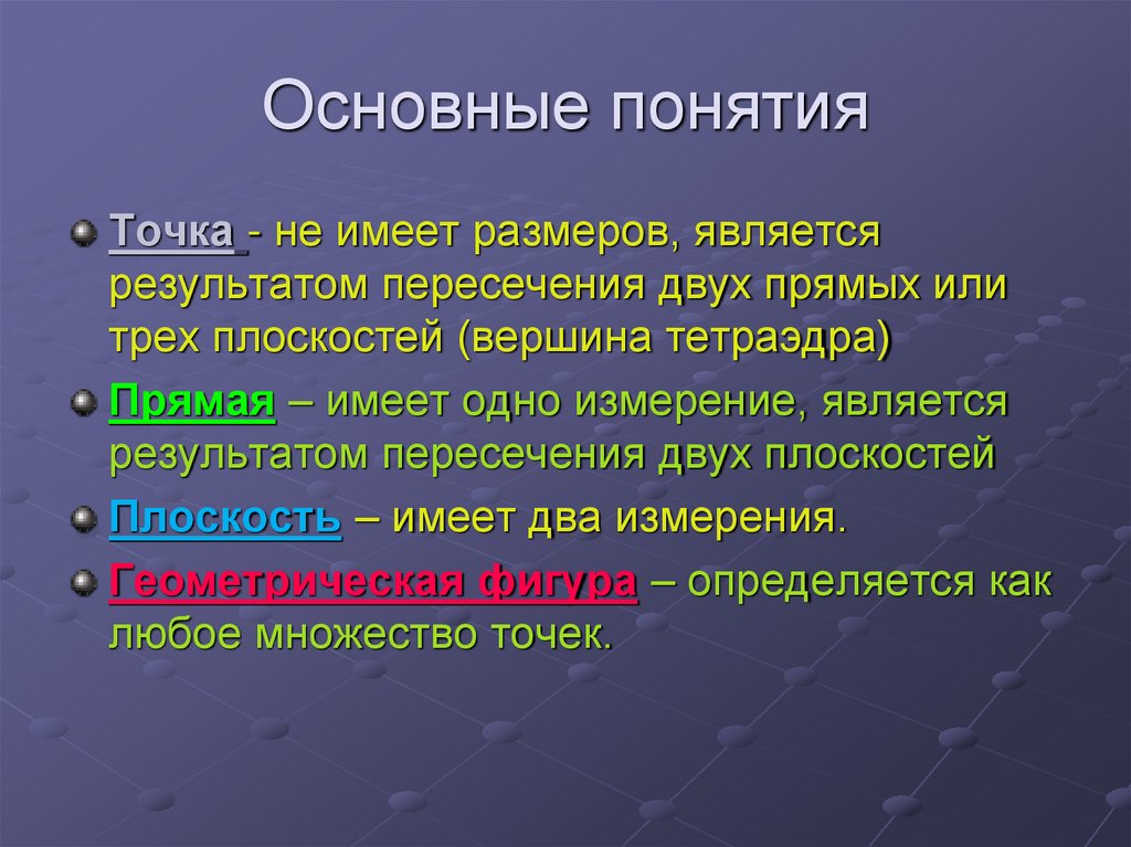Основные понятия