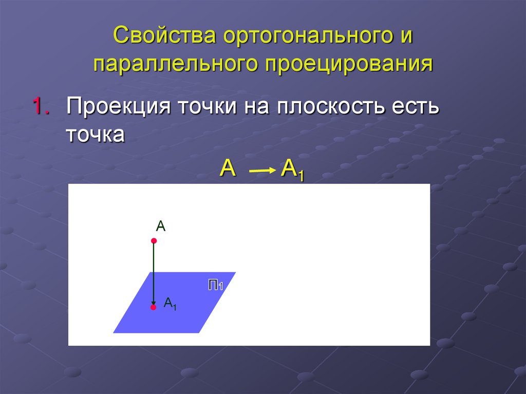 Свойства ортогонального и параллельного проецирования