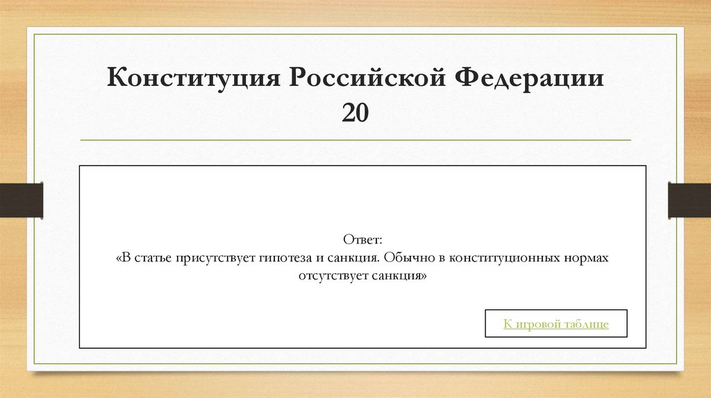 Конституция Российской Федерации 20