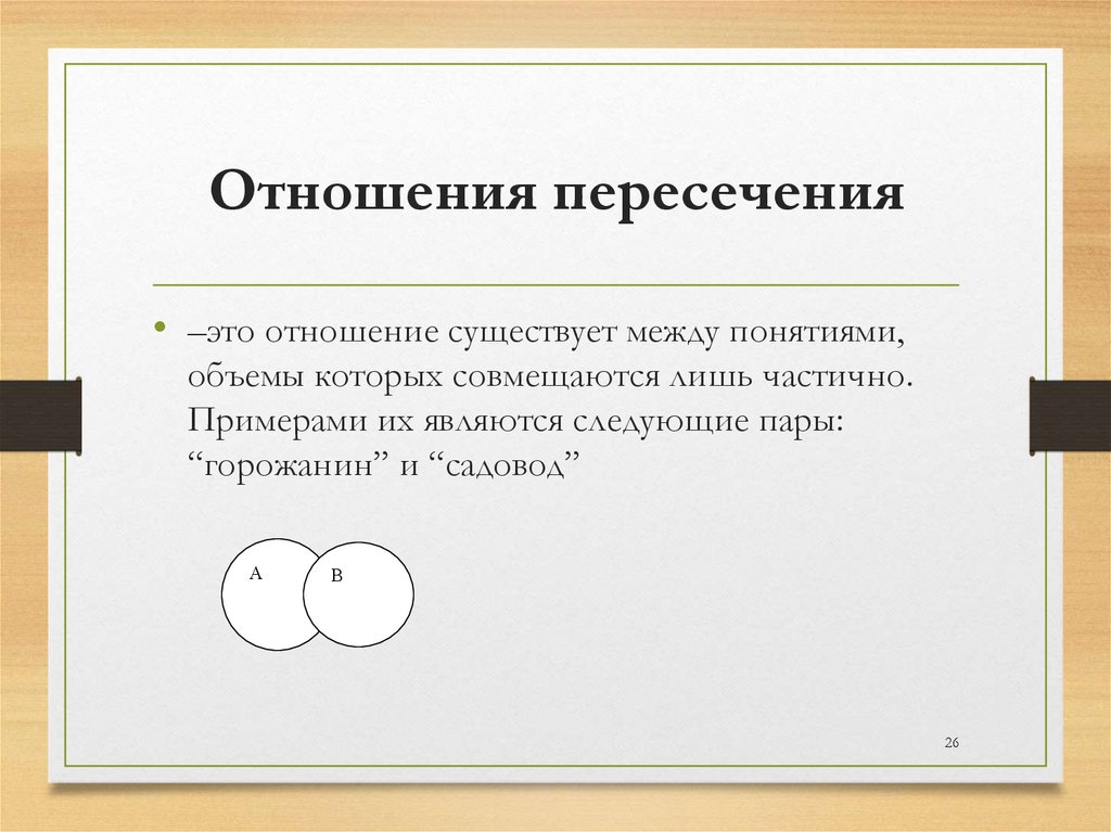 Отношения пересечения