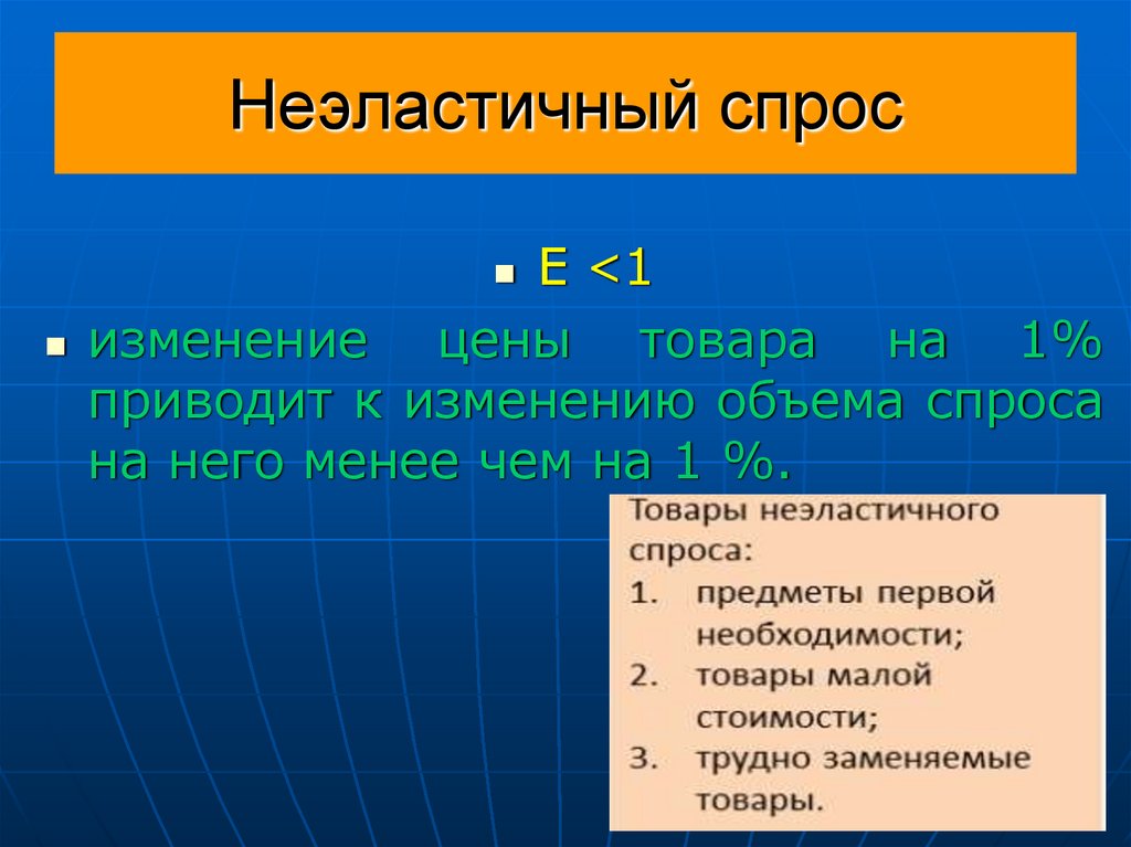 Неэластичный спрос