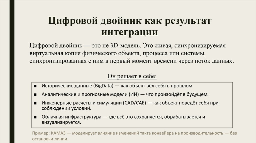 Цифровой двойник как результат интеграции