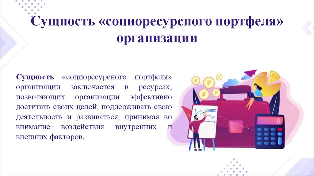 Сущность «социоресурсного портфеля» организации