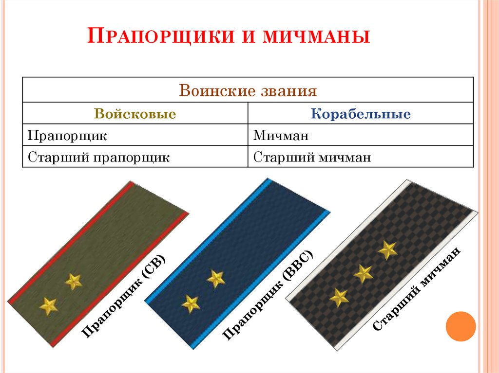 Прапорщики и мичманы