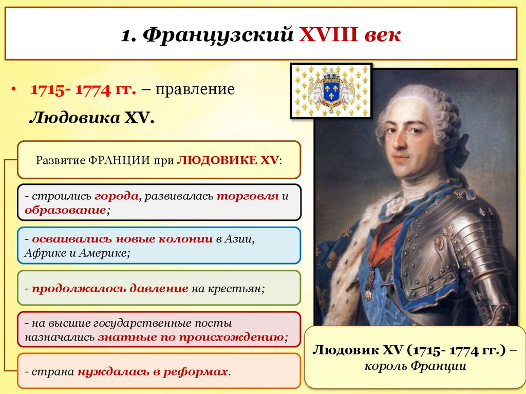 1. Французский XVIII век