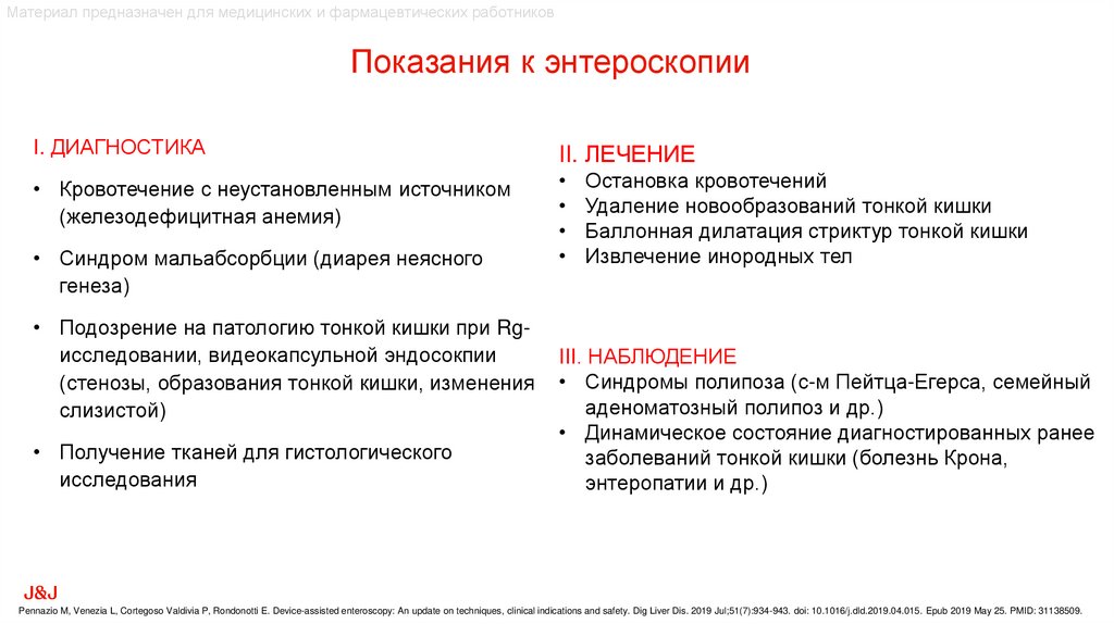 Показания к энтероскопии