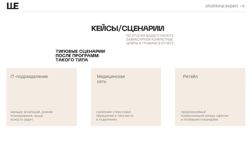 КЕЙСЫ/СЦЕНАРИИ