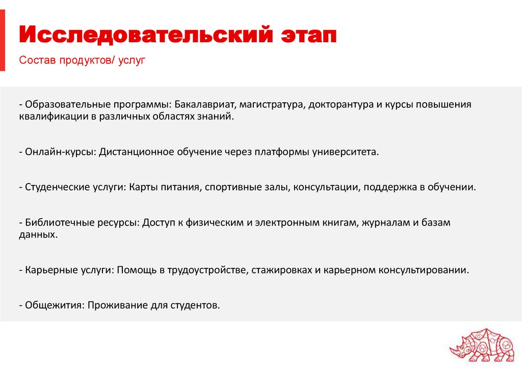 Исследовательский этап