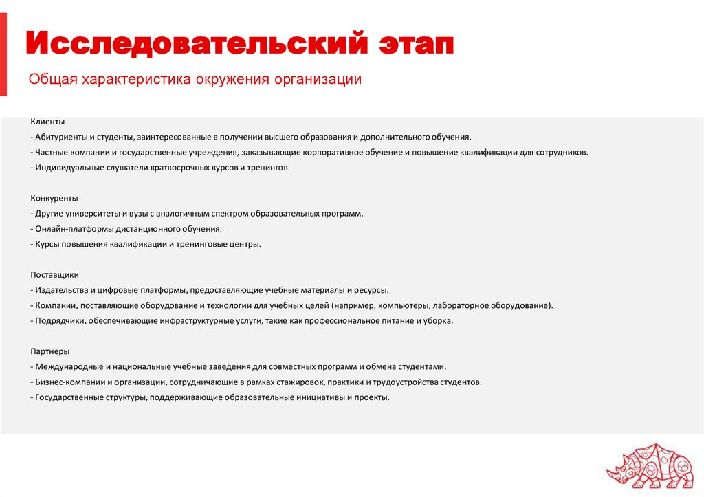 Исследовательский этап