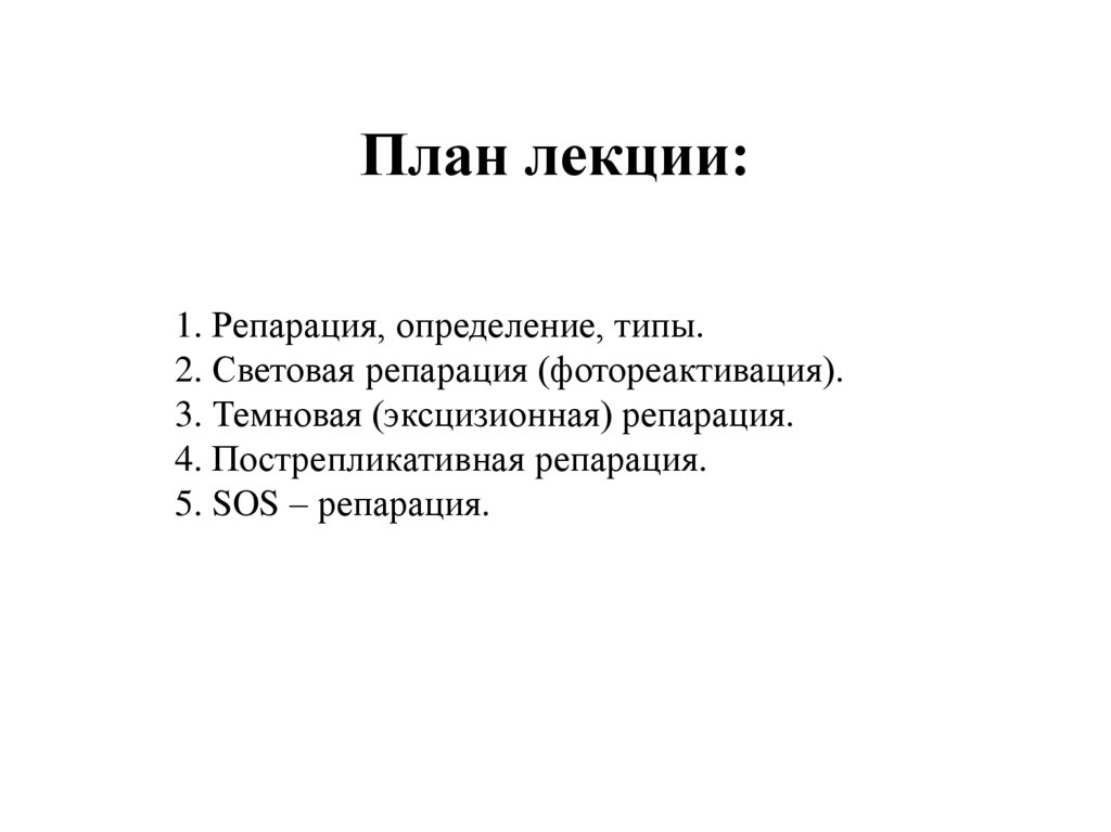 План лекции: