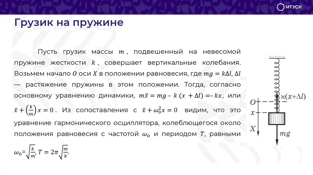 Грузик на пружине