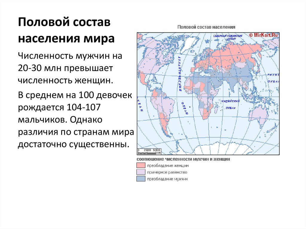 Половой состав населения мира 