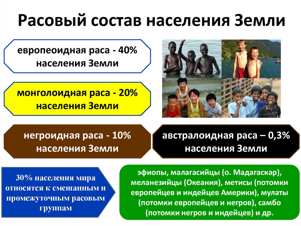 Расовый состав населения Земли