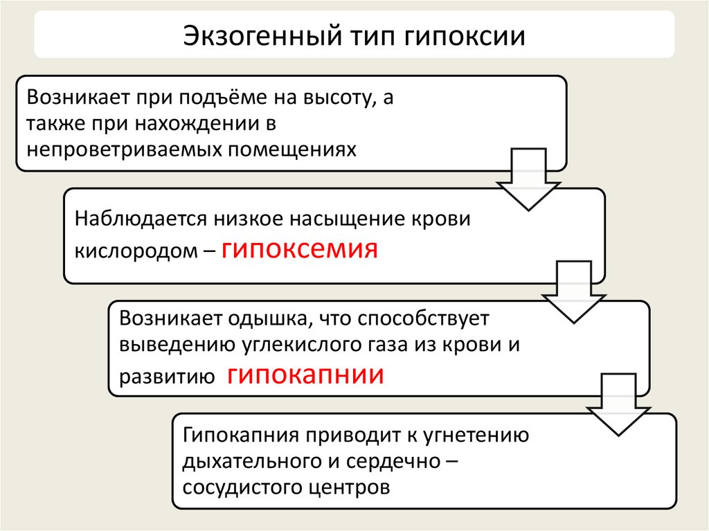 Экзогенный тип гипоксии