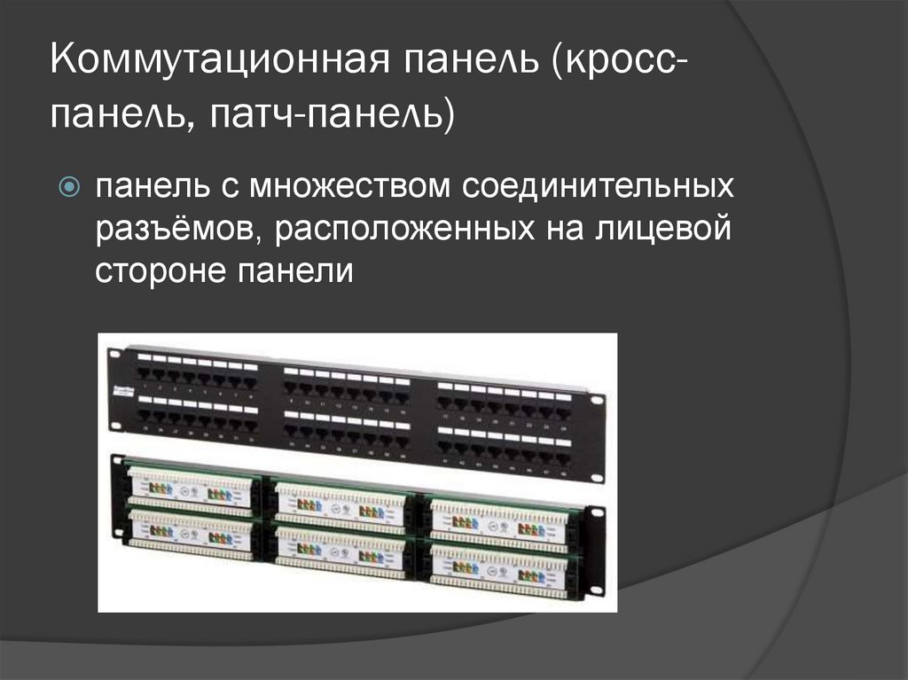 Коммутационная панель (кросс-панель, патч-панель)