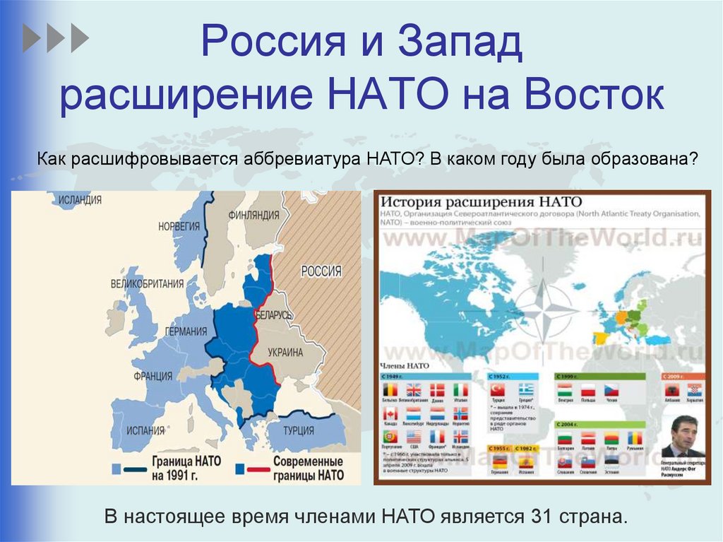 Россия и Запад расширение НАТО на Восток