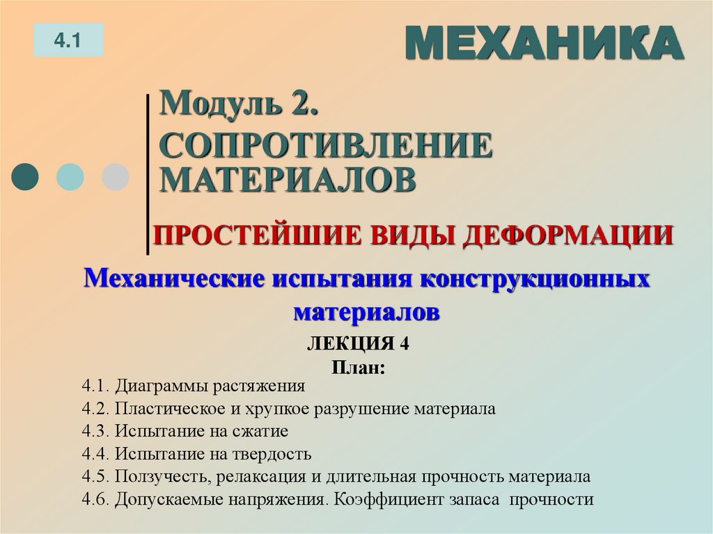 ЛЕКЦИЯ 4 План: