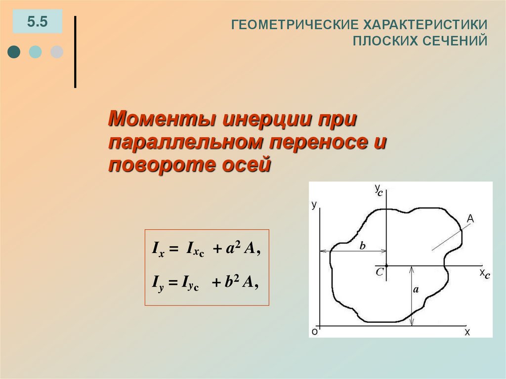 ГЕОМЕТРИЧЕСКИЕ ХАРАКТЕРИСТИКИ ПЛОСКИХ СЕЧЕНИЙ