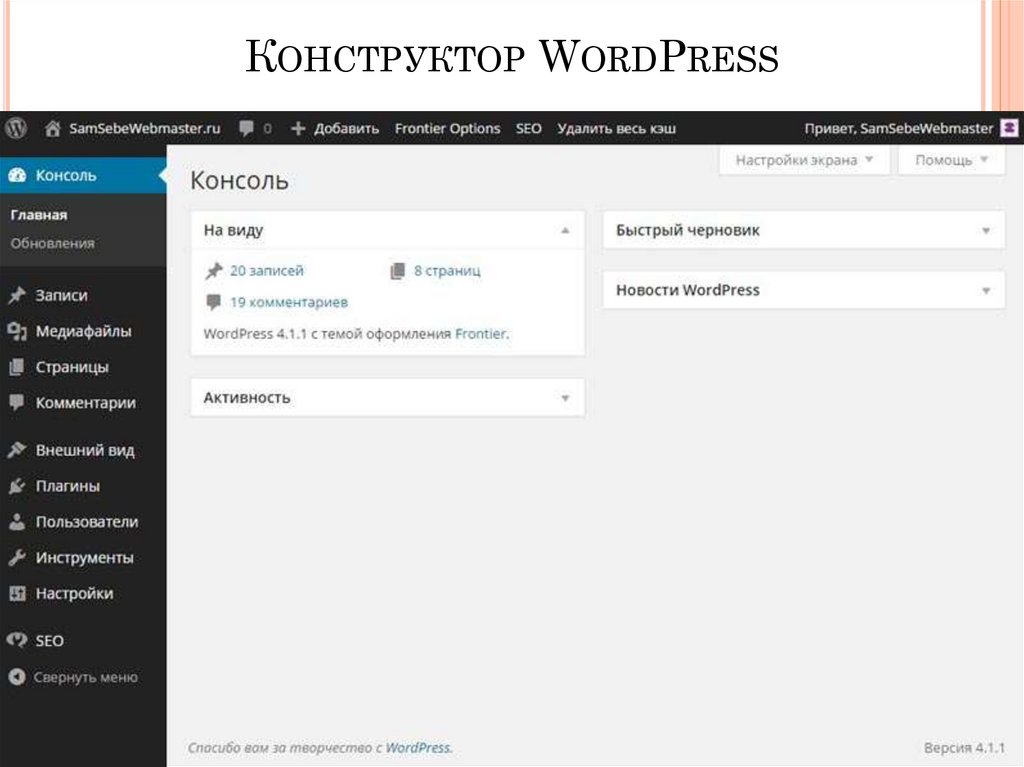 Конструктор WordPress