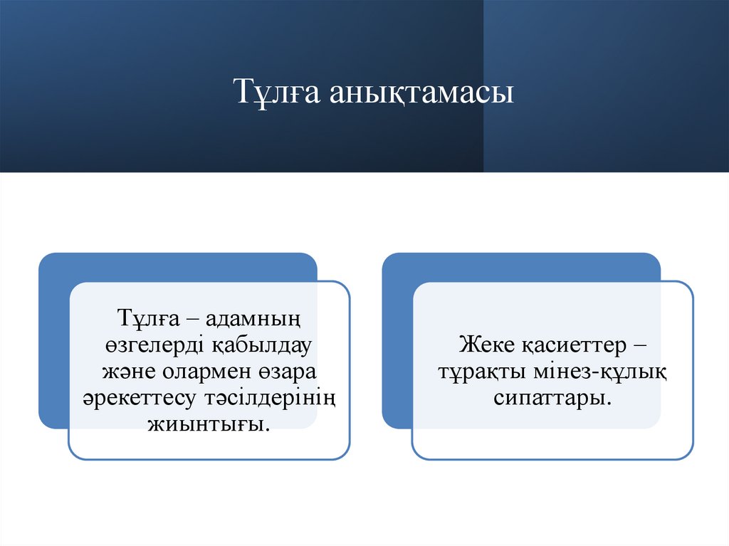 Тұлға анықтамасы