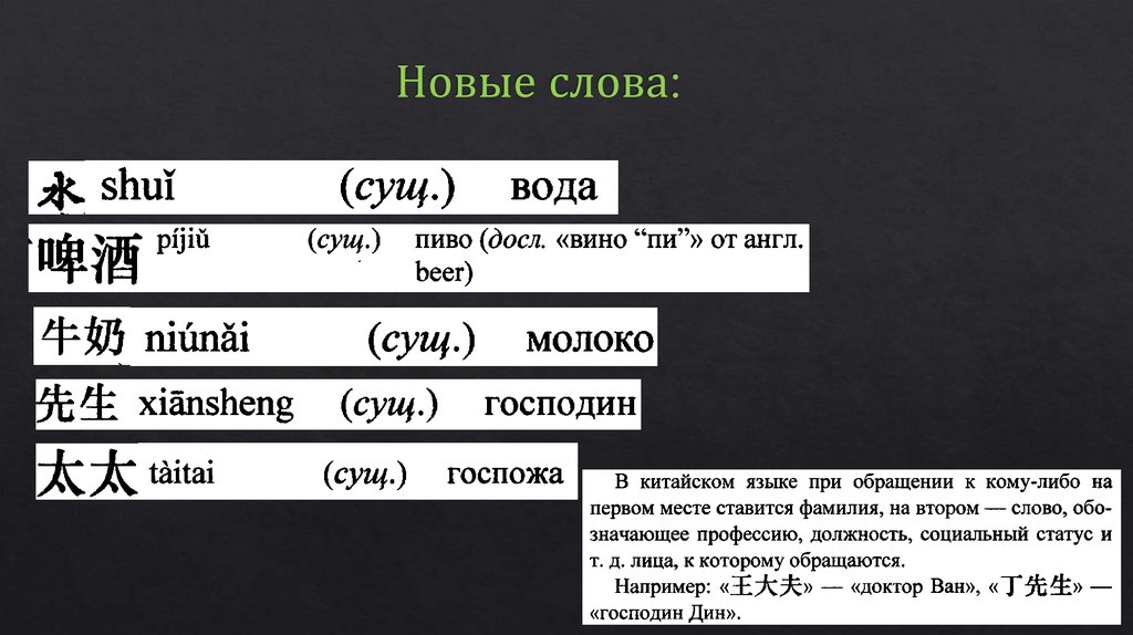 Новые слова: