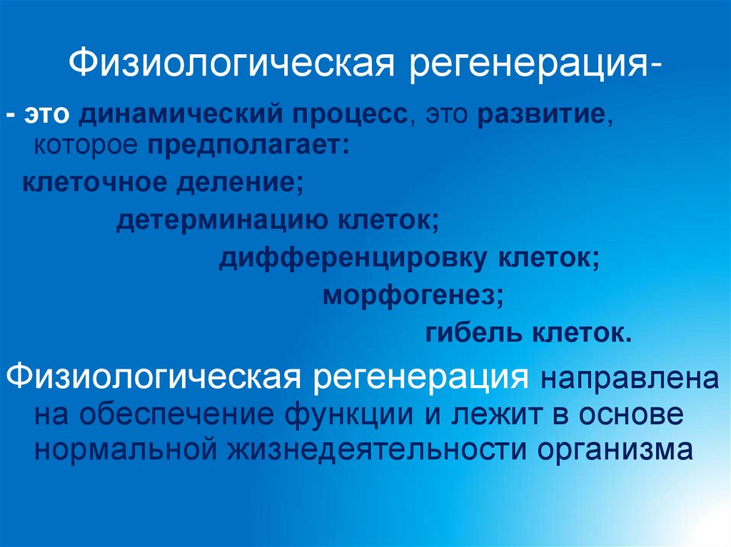 Физиологическая регенерация-