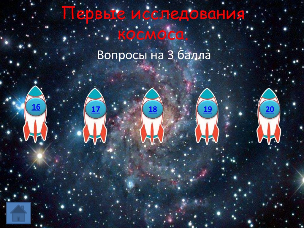 Первые исследования космоса.