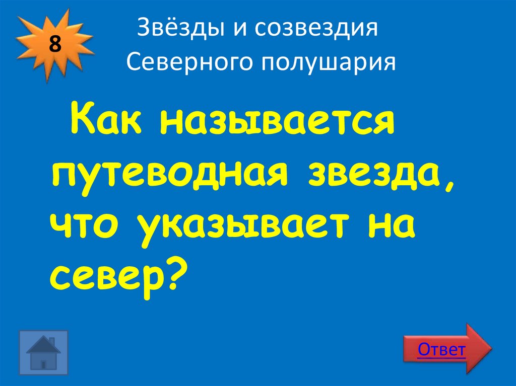 Звёзды и созвездия Северного полушария